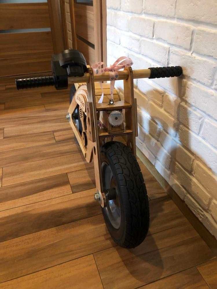 Rowerek biegowy drewaniany ręcznie wykonany