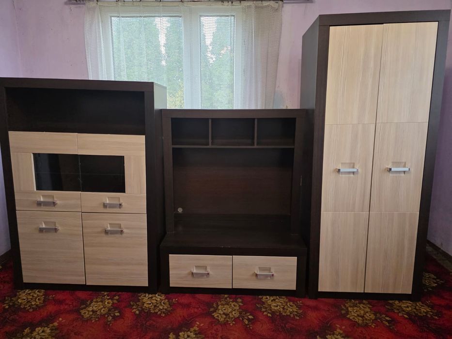 Meblościanka meble do pokoju komplet zestaw transport szafa witryna