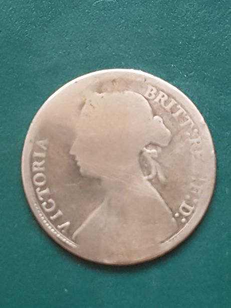 Wielkiej Brytanii Victoria Bronze 1877 1/2 Penny