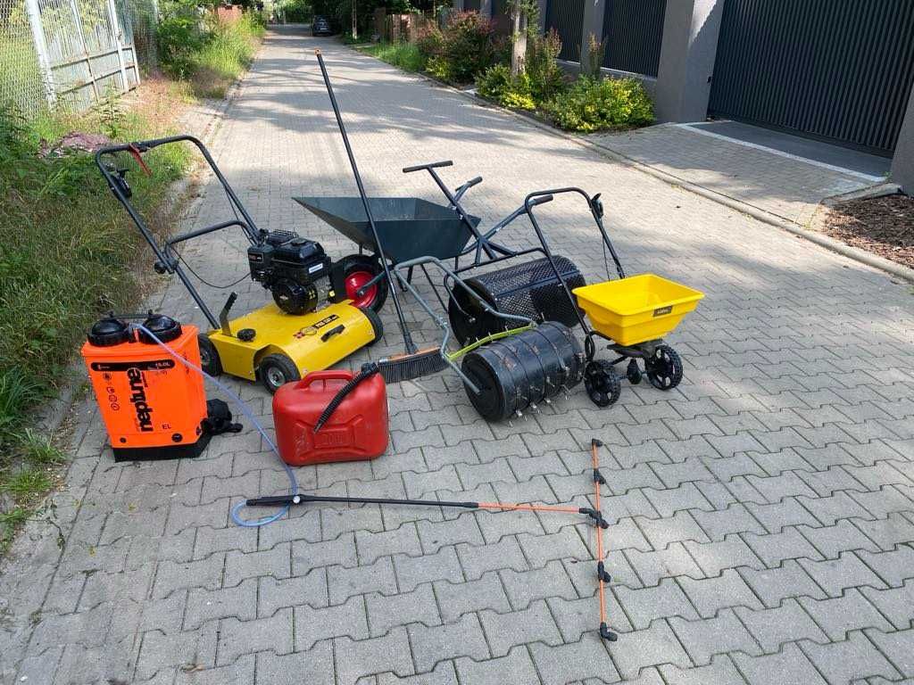 Wertykulator - Wał z kolcami - Siewnik - Taczka - Opryskiwacz Kwazar