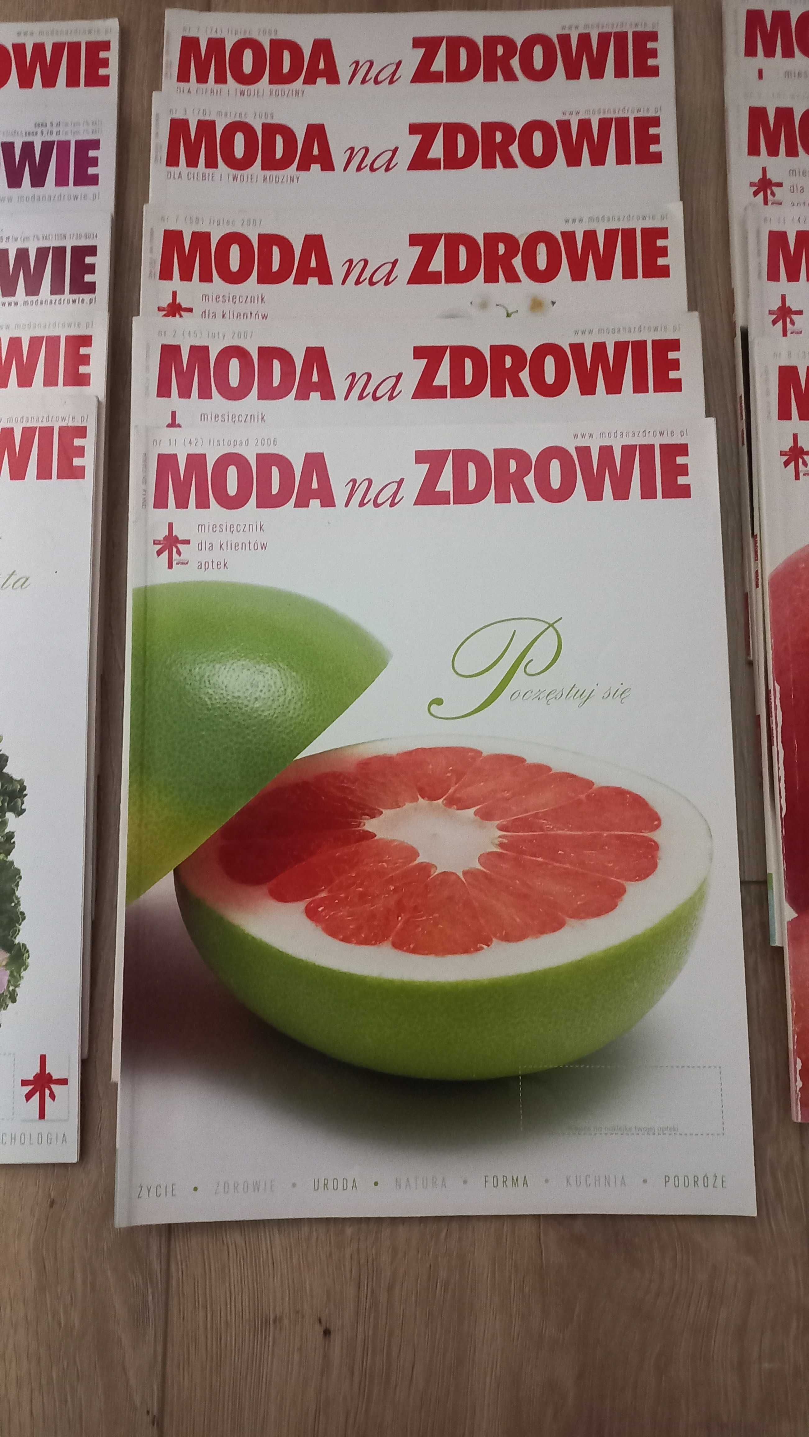 "Moda na zdrowie" - zestaw 13 numerów czasopisma o zdrowiu