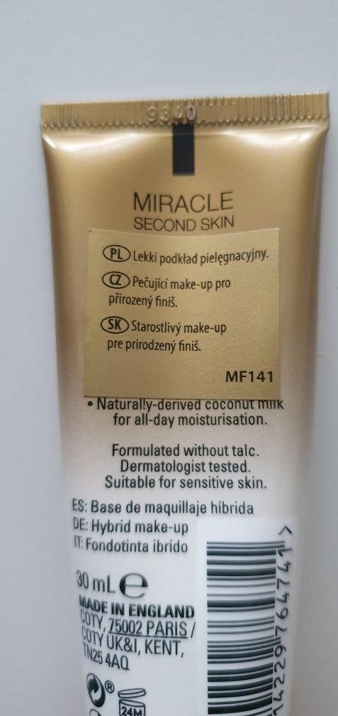 Max Factor Miracle Second Skin Hybrid Foundation