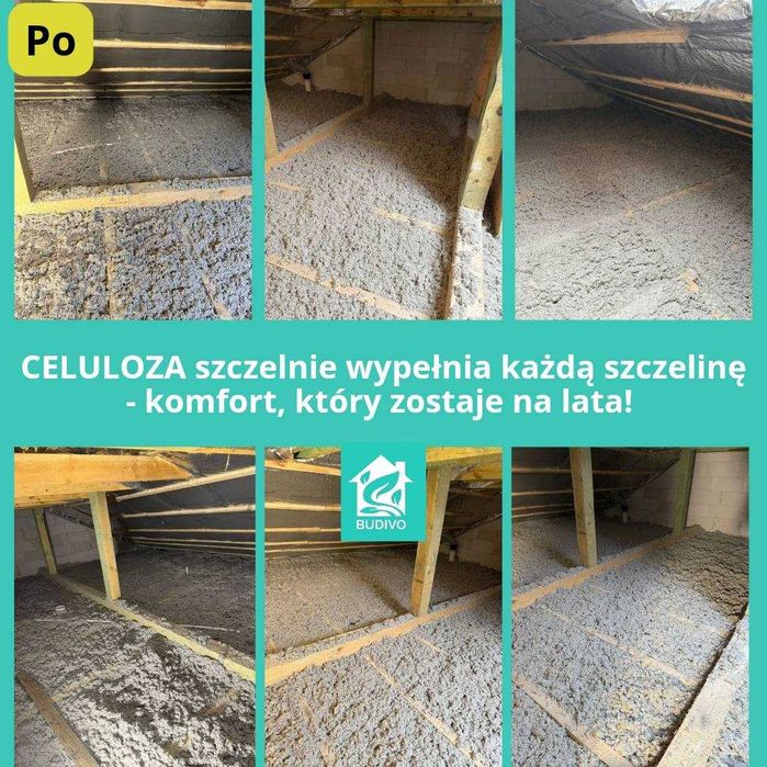 Ocieplanie pianą PUR–izolacja natryskowa, ocieplenie poddasza Celulozą