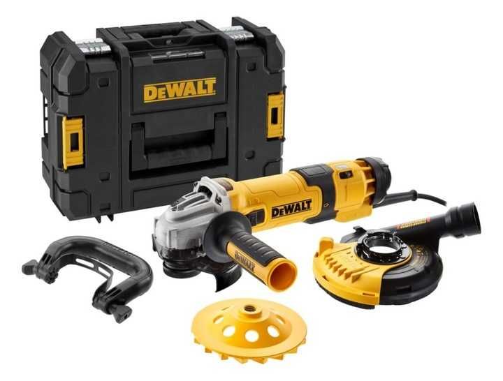 Szlifierka kątowa DeWalt 1500 W do betonu walizka TASTAK + OSŁONA