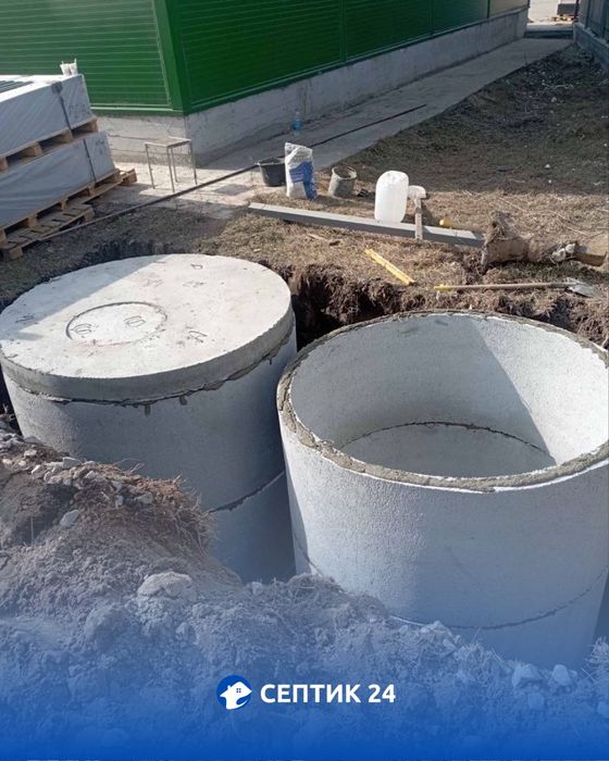Каналізація, септик, вигрібна яма - бетонними кільцями монтаж 1 день