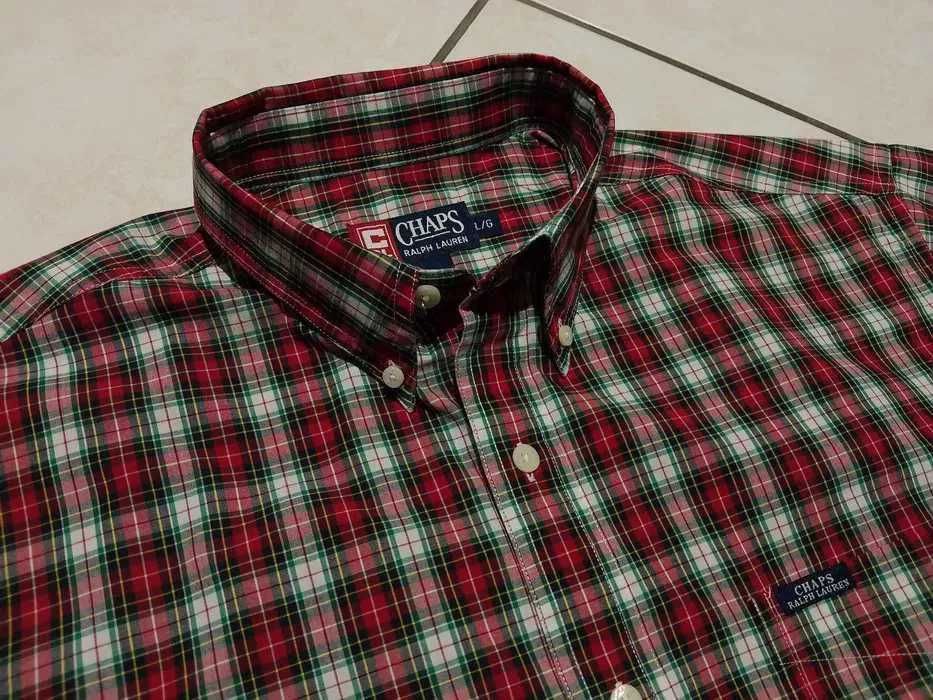 CHAPS by Ralph Lauren - NOWA! z LOGO Koszula Męska krótki rękaw XL