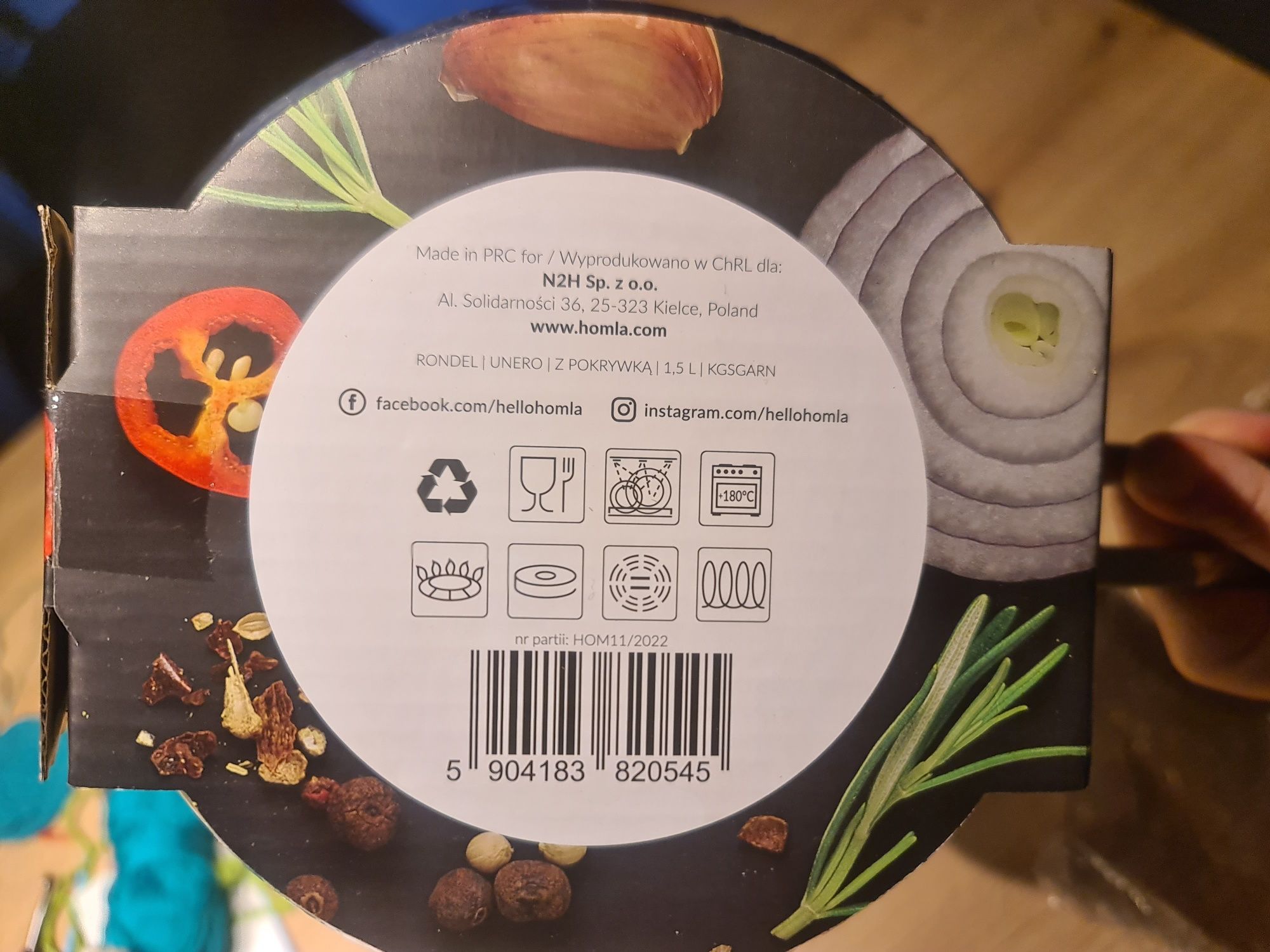 Nowy rondel z pokrywką 1,5 l Homla Unero saucepan stal nierdzewna