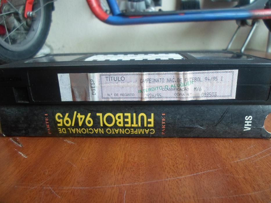 cassete vhs do campeonato nacional de futebol 94/95