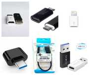 OTG переходник USB 3.0 ЮСБ type-C OTG MicroUSB Ligthning кабель USB-C