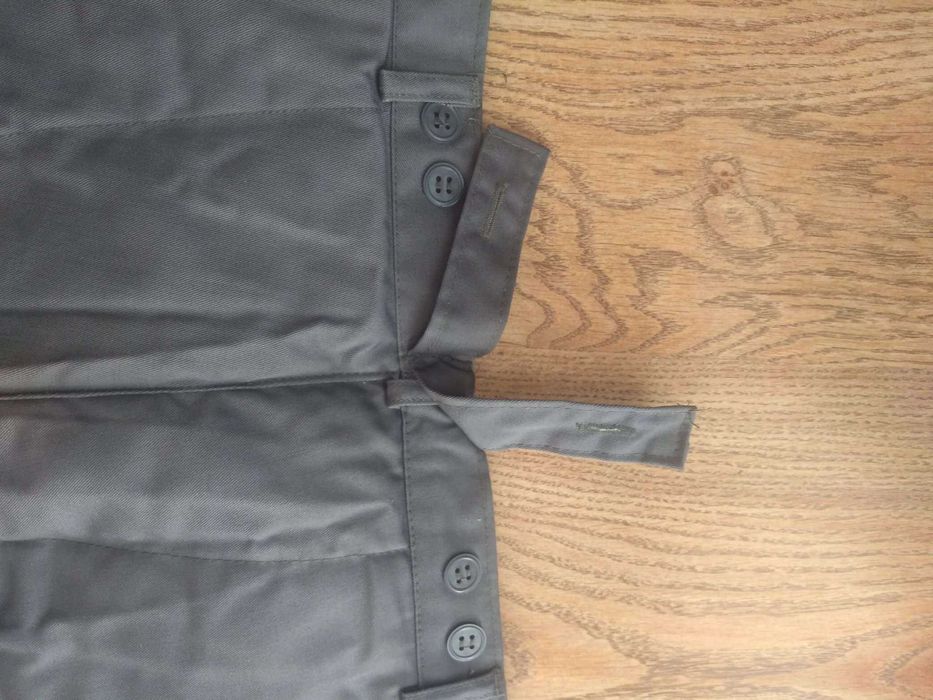 Szare spodnie zimowe robocze BHP ocieplane