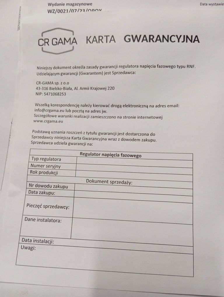 Urządzenie firmy CR GAMMA  zabezpiecza falownik przed wysokim napięcie