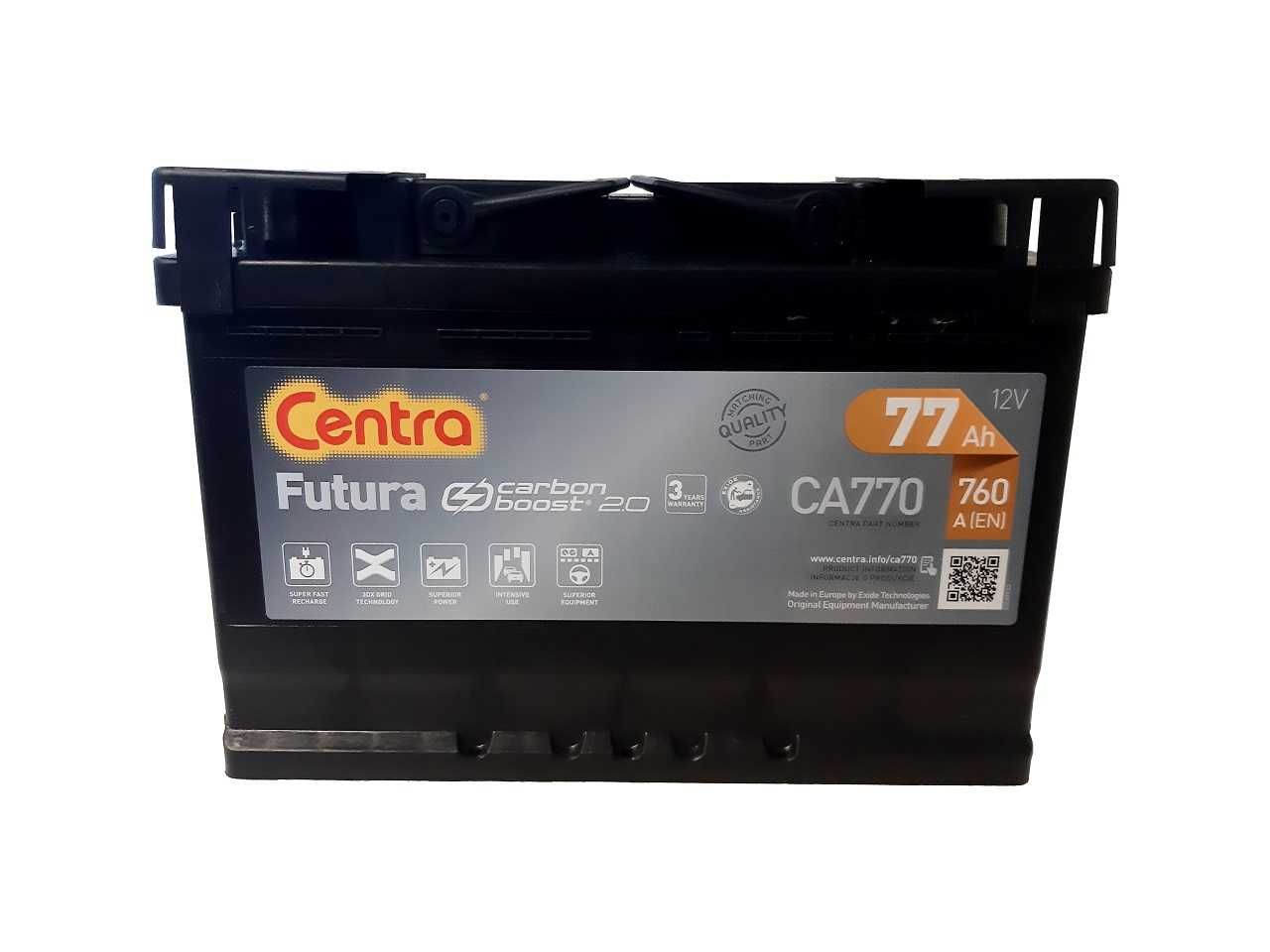 Akumulator samochodowy CENTRA FUTURA CA770 77Ah 760A