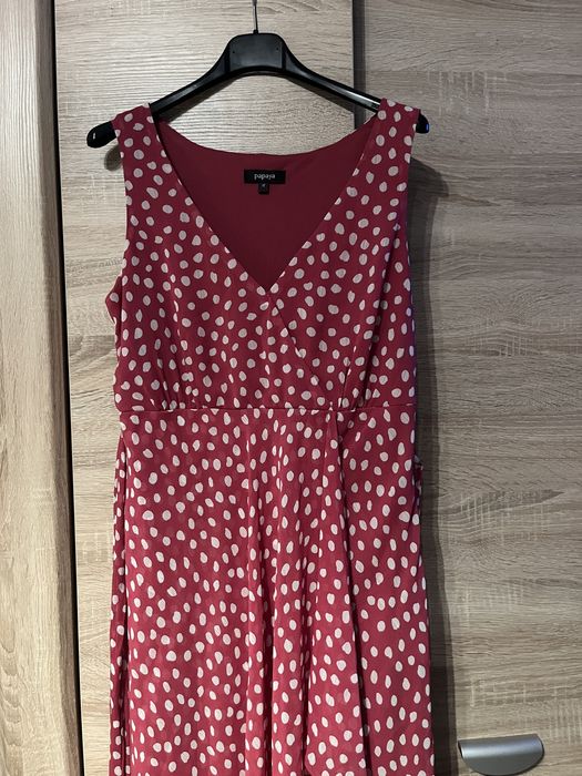 Sukienka w grochy (polka dots), midi, L/40/12, na imprezę, lata 60/80
