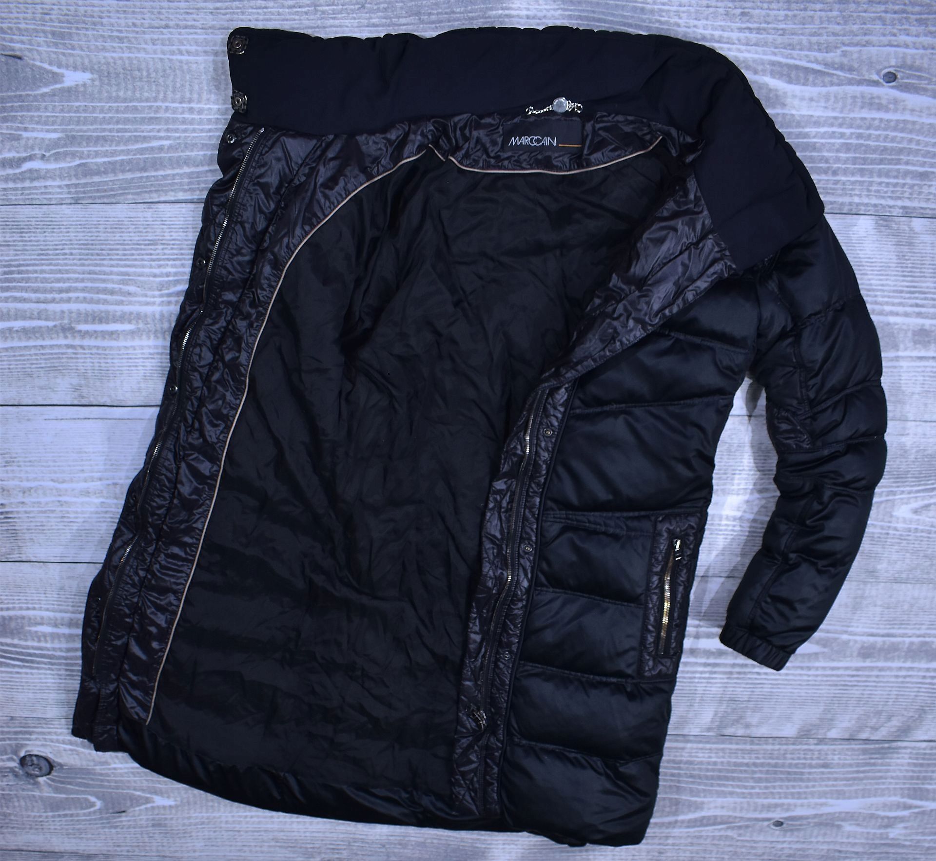 Marc Cain Puchowy Płaszcz Mikrofibra Duck Down Xl