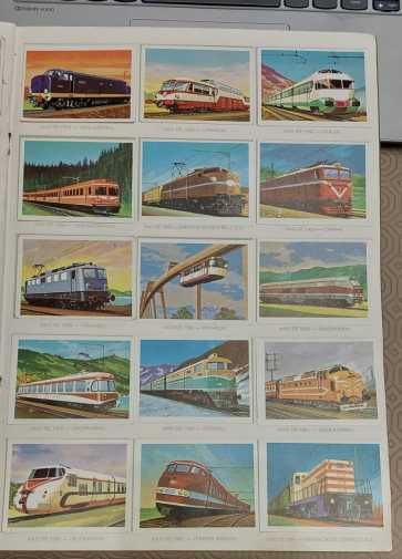 Caderneta cromos Comboios