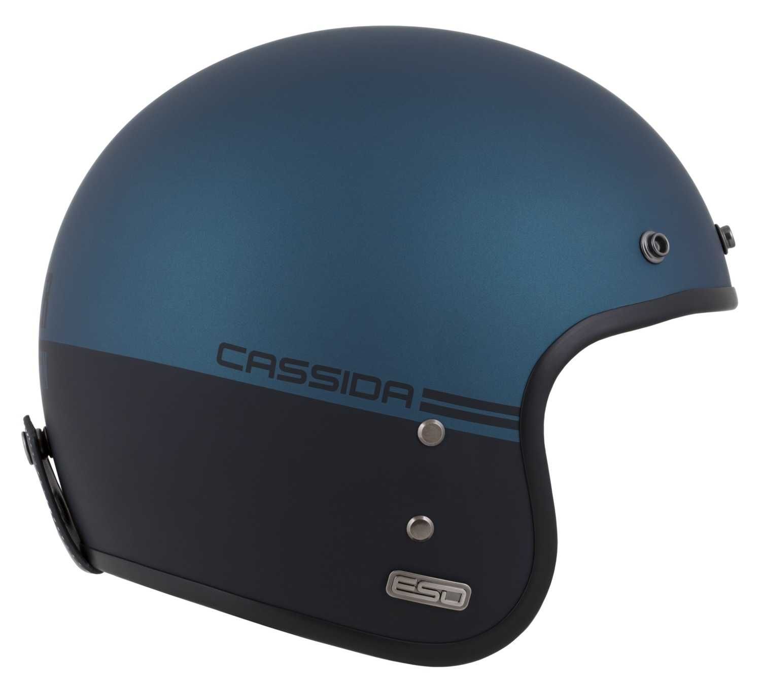 Kask motocyklowy CASSIDA ESO WŁÓKNO szklane pod intercom S-2XL