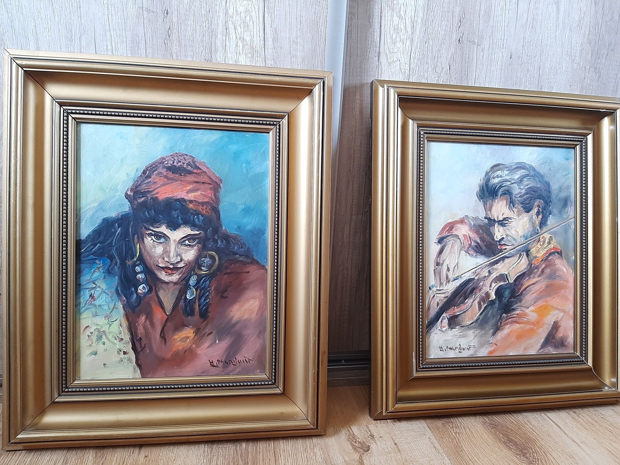 Kolekcja pięknych obrazów malowanych na płótnie.  Sygnowane