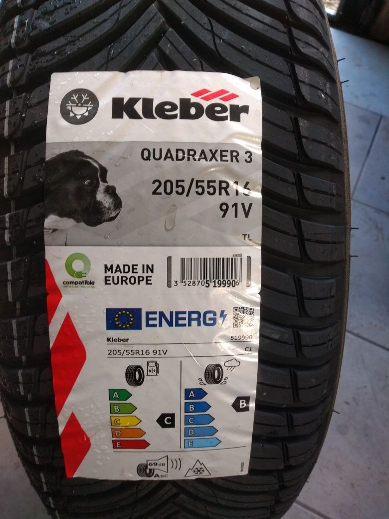 Opony wielosezonowe Kleber Quadraxer 3,  205/55R16. MONTAŻ GRATIS !!!