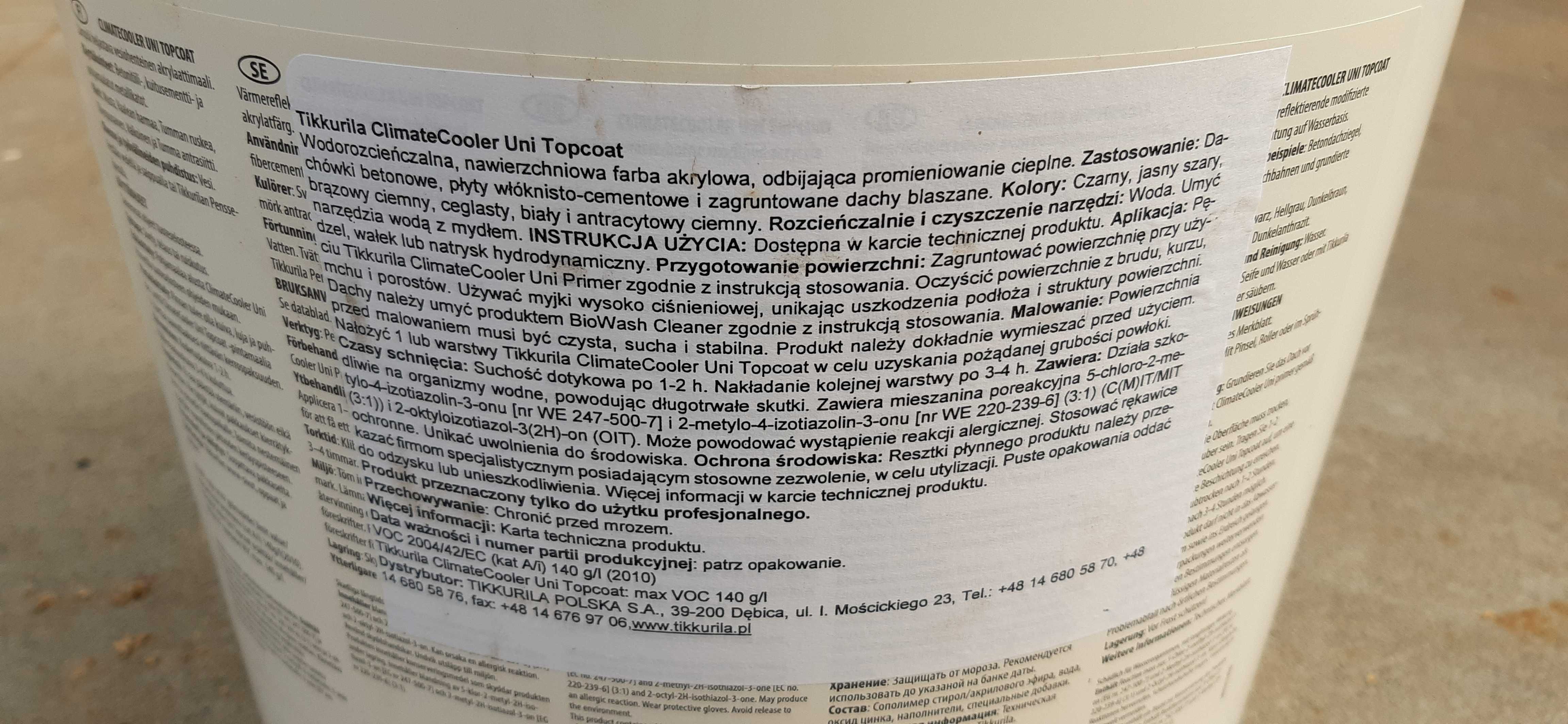 FArba Tikkurila- dachowa , elewacyjna