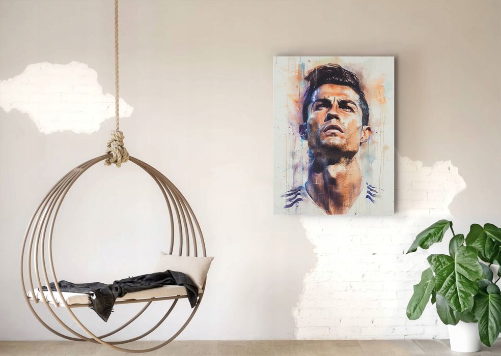 Obraz na płótnie Cristiano Ronaldo CR7 45x60 cm - nowoczesny styl