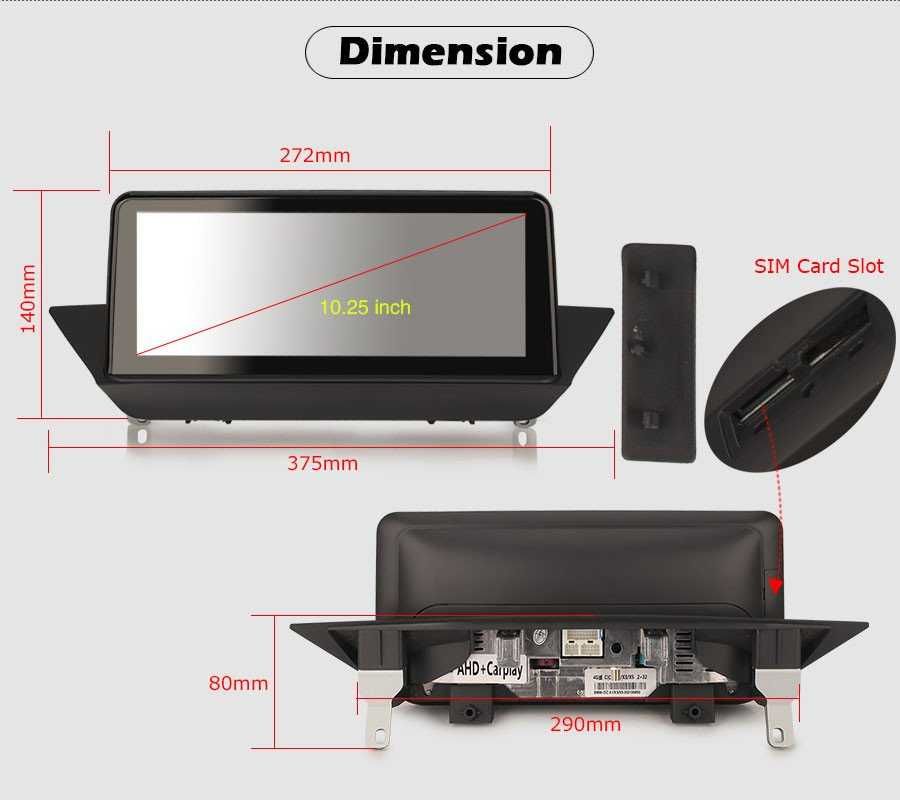 Auto-rádio 10.25" 12.3" Android 13 BMW X1 E84 CIC 2009 a 2015