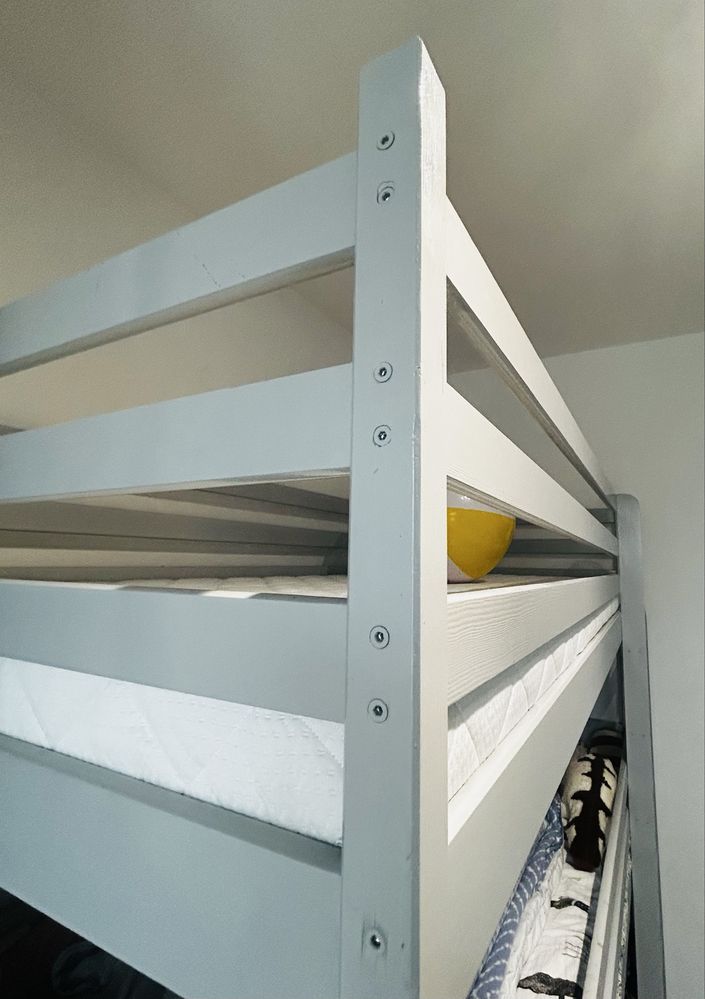 Łóżko piętrowe trzyosobowe 90x200 solidne drewniane Giżycko