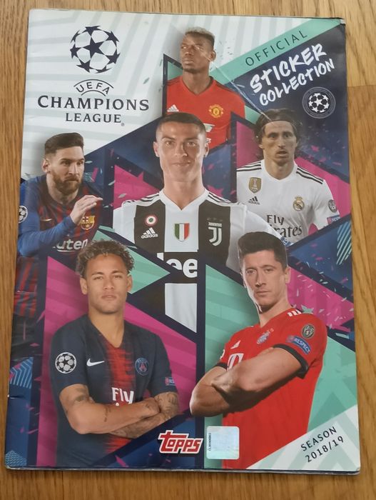 Caderneta futebol Champions League 2018/19, incompleta