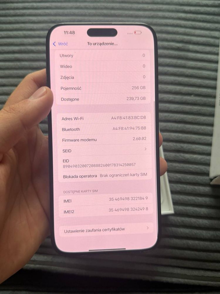 Iphone 15 pro max 256gb - BLOKADA OPERATORA