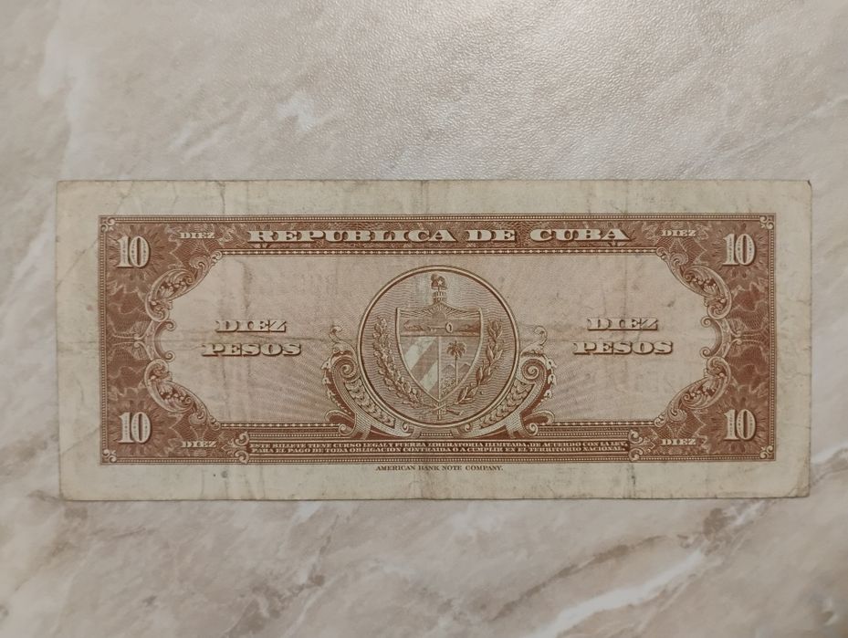 Banknot Kuba - 10 pesos z 1960 r.