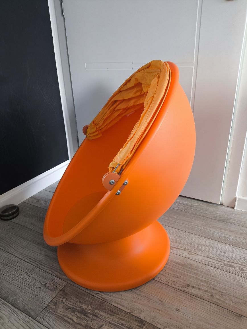 Krzesło obrotowe fotel jajko Ikea PS LÖMSK pomarańcz