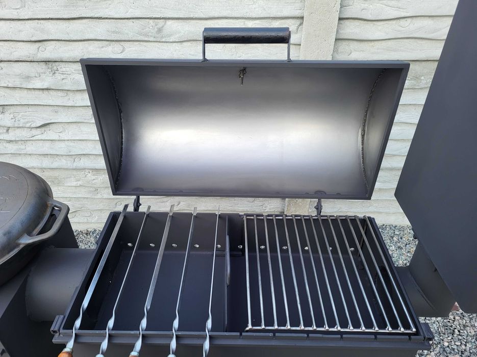 Мангал 4в1! 5 мм! Коптильня Барбекю Гриль с Крышкой, Печь под Казан