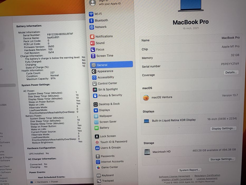 Apple MacBook Pro 16.2  M1 про 32gb 512гб
