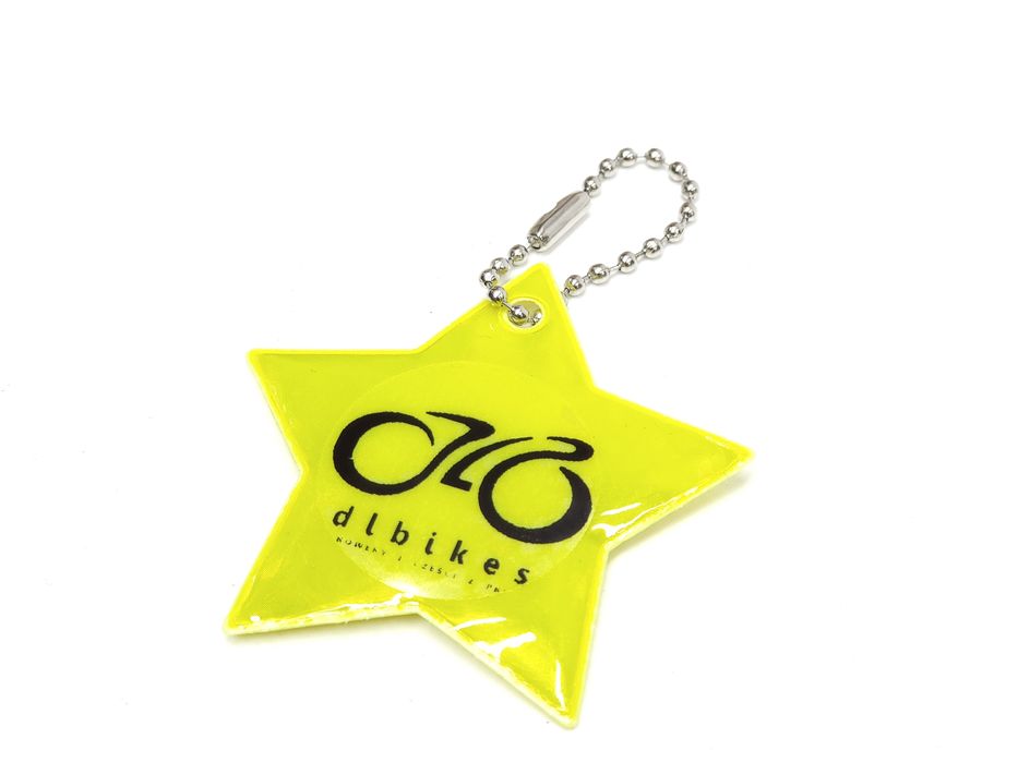 NOWY Odblask zawieszka brelok gwiazdka Oryginał DLBIKES do roweru