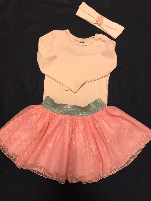 Body organic spódniczka tiulowa tutu opaska zestaw 86/92