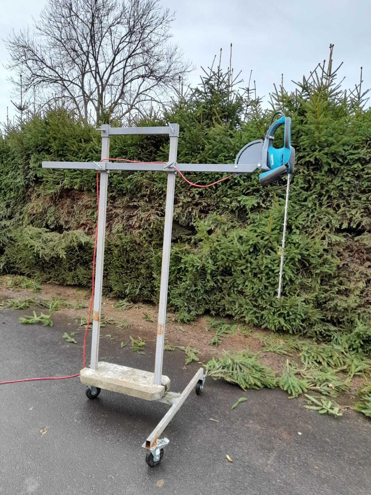 Nowe nożyce sekator Makita UH7580 do żywopłotu ze stelażem na kołach