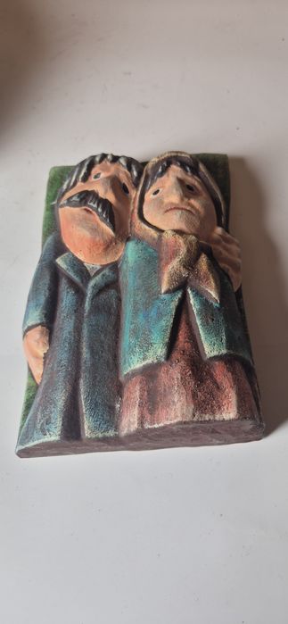 Plakieta ceramiczna z pieczęcią starocia PRL Galeria Czernicki T25