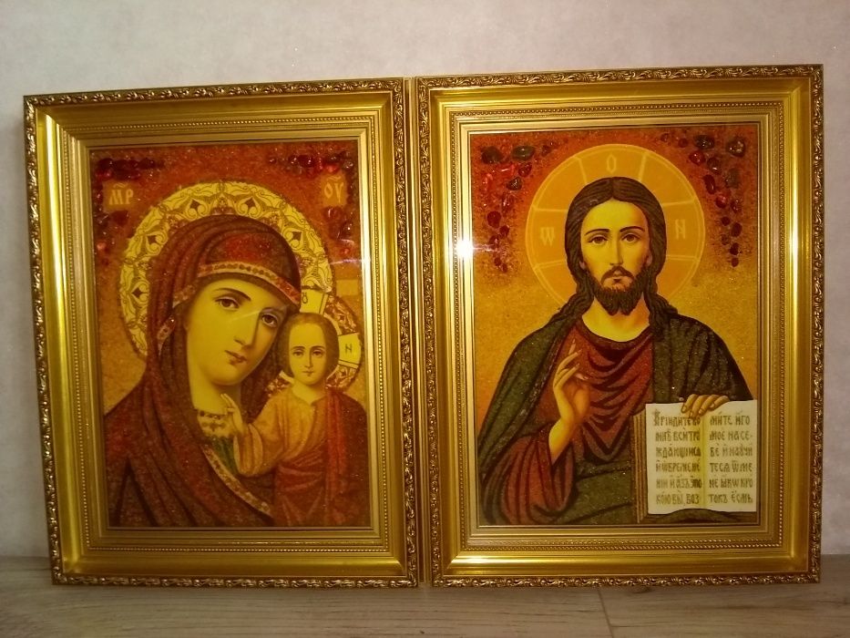 Иконы из янтаря ТАЙНАЯ ВЕЧЕРЯ картины Портрет ікони КАРТИНИ З БУРШТИНУ