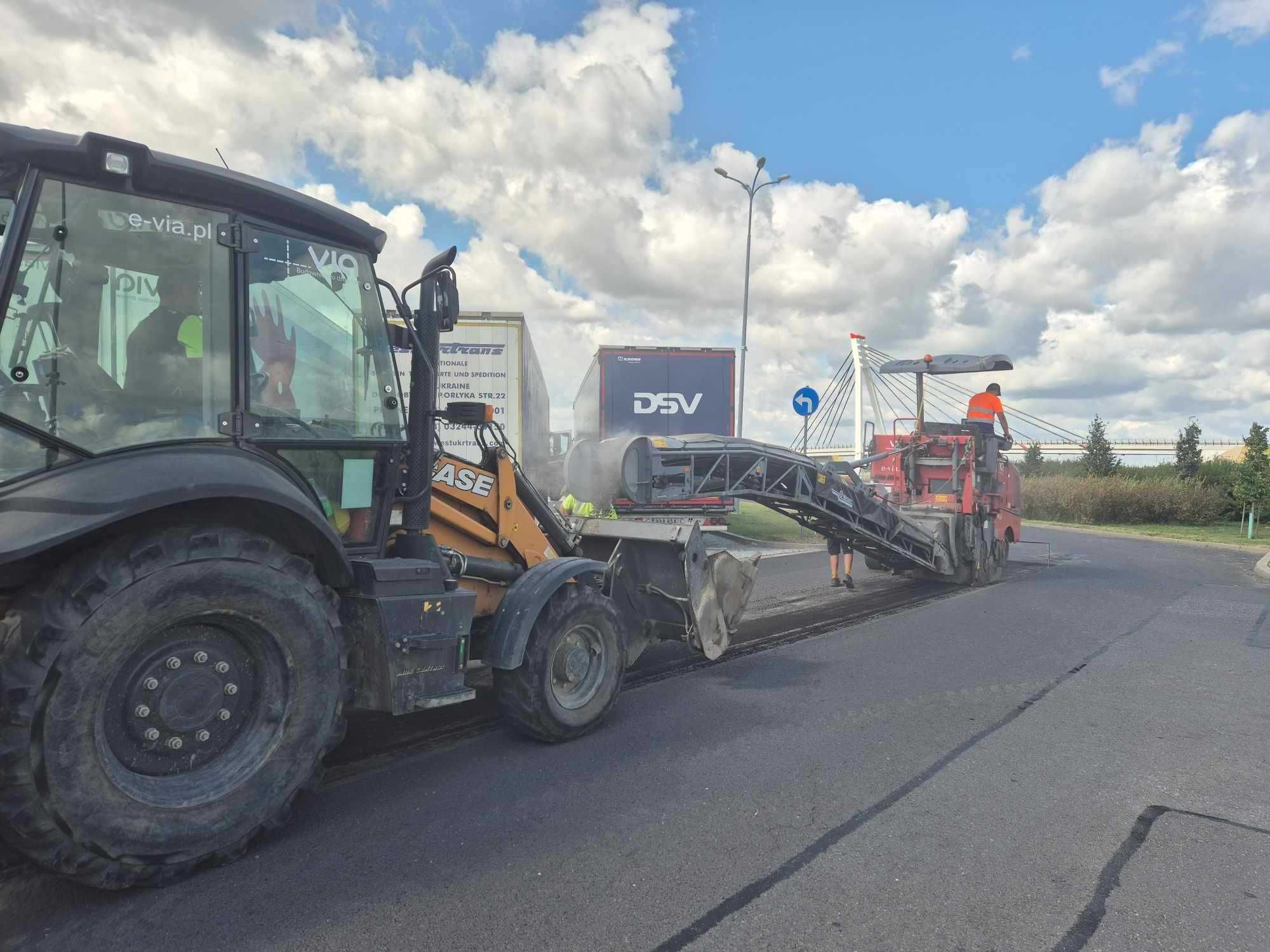 Wynajem Koparka Kołowa Koparko Ładowarka Usługi Wykopy Ziemne Młot