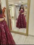 Vestido bordeux de gala