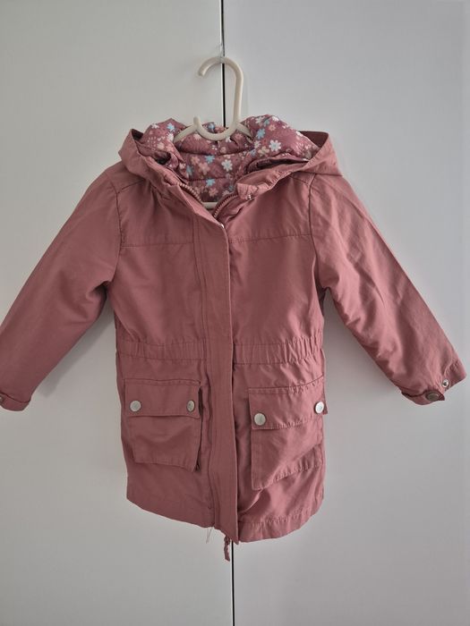 Kurtka z kapturem 3w1 dziewczęca różowa r. 104