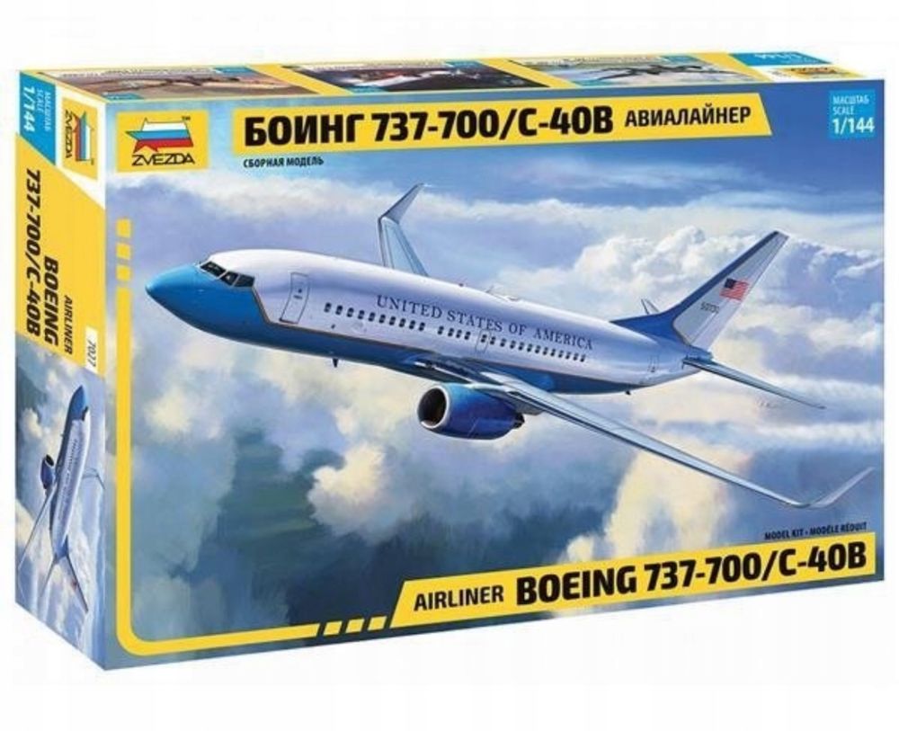 Samolot Boeing 737-700/C-40B model do złożenia 7027 Zvezda 1/144