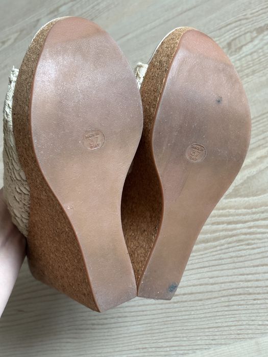 Buty na koturnie letnie klapki 37 koturny buty wysokie