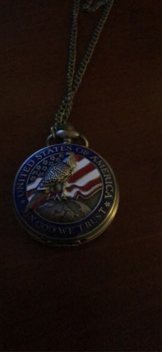 Relogio de bolso com corrente vintage