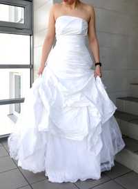 Czysta i pachnącą Piękna Suknia Ślubna MS Moda S/M 36-38 za półdarmo :