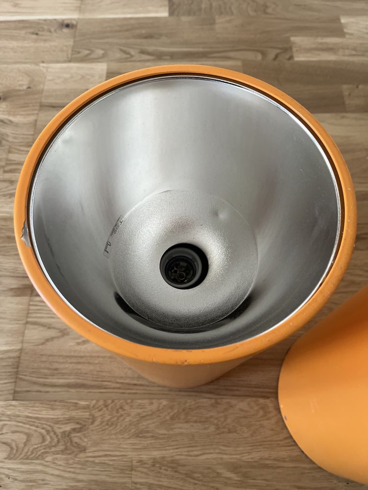 Lampa sufitowa duża tuba pomarańczowa