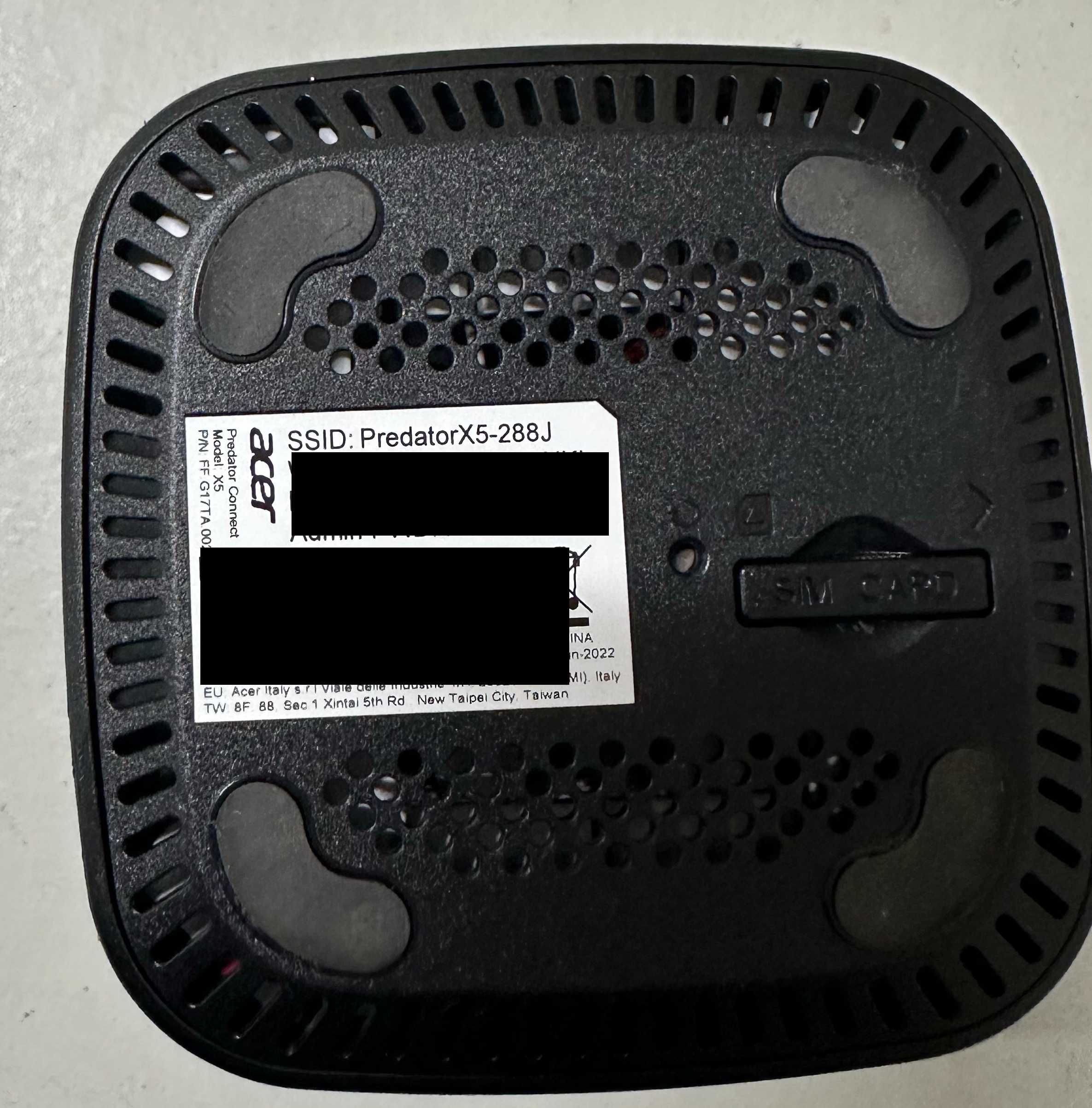Router Acer Predator Connect X5 5G 802.11ax (Wi-Fi 6)