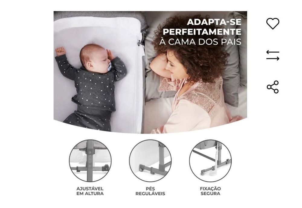 Berço KINDERKRAFT Neste Up Bege c/ regulador de altura dual