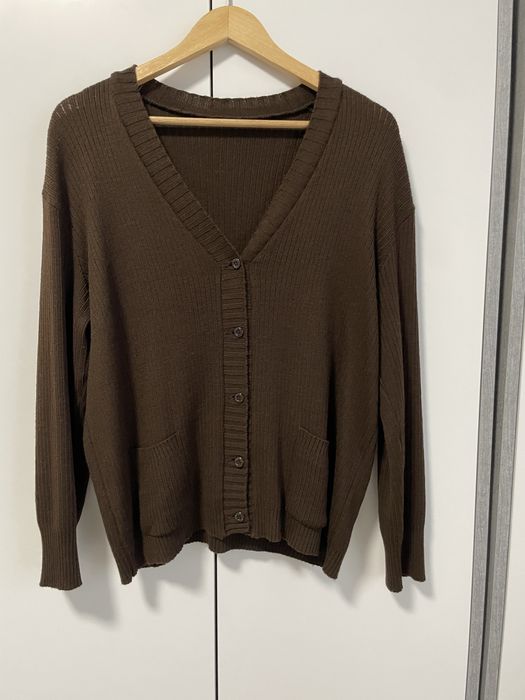 Кардиган вовна шоколадного кольору S-M