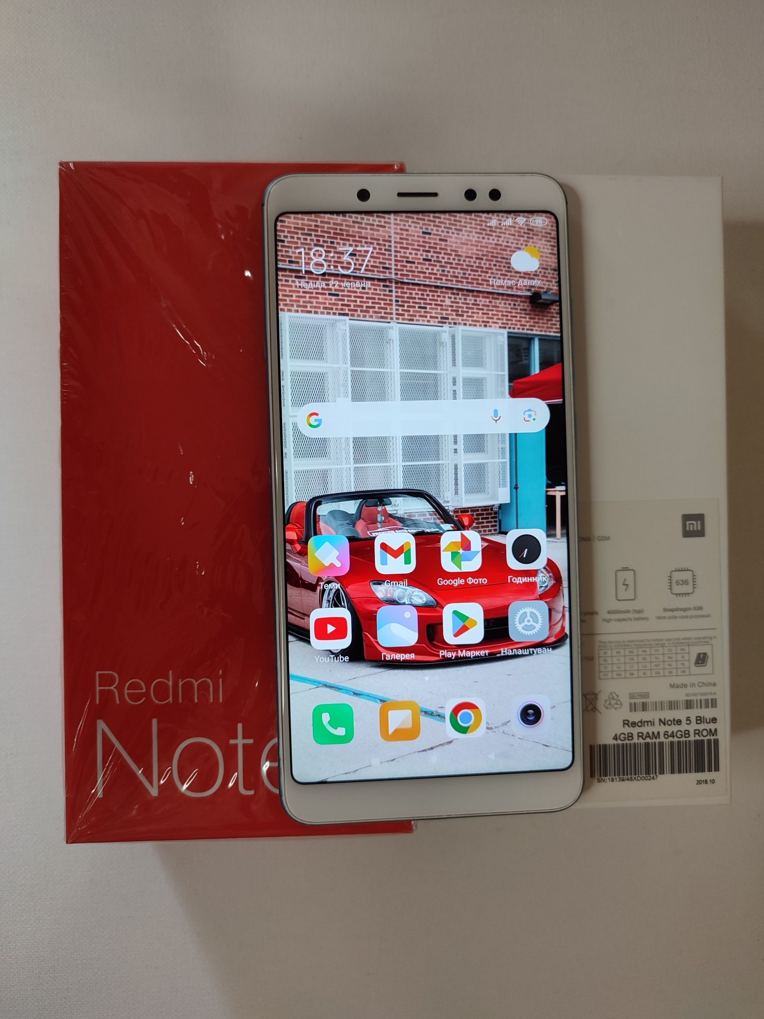 Xiaomi redmi note 5, 4/64Gb