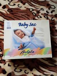 Bialy kocyk Chrzest Baby Sac 80x90 / Belpla / Nowy